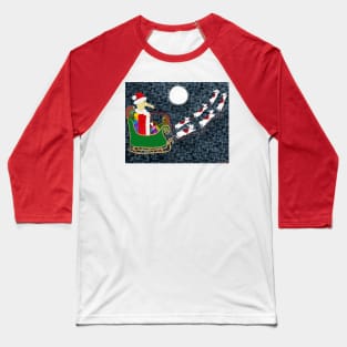 Santa Dachshund Baseball T-Shirt